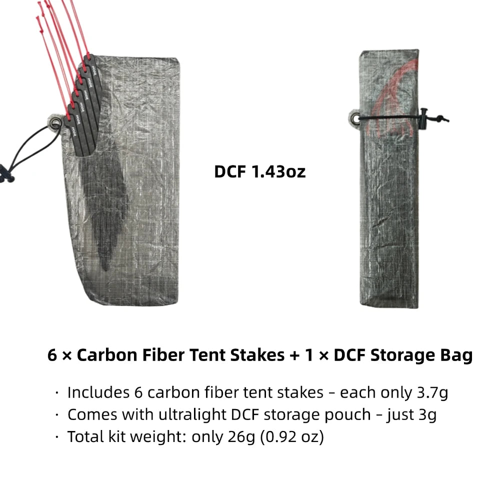 [HODR] Carbon Peg Tent Stakes Pegs Carbon Fiber 12cm 3.7g Ultralight Backpacking Tent Nails Outdoor Camping Equipment Hiking