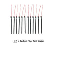 [HODR] Carbon Peg Tent Stakes Pegs Carbon Fiber 12cm 3.7g Ultralight Backpacking Tent Nails Outdoor Camping Equipment Hiking