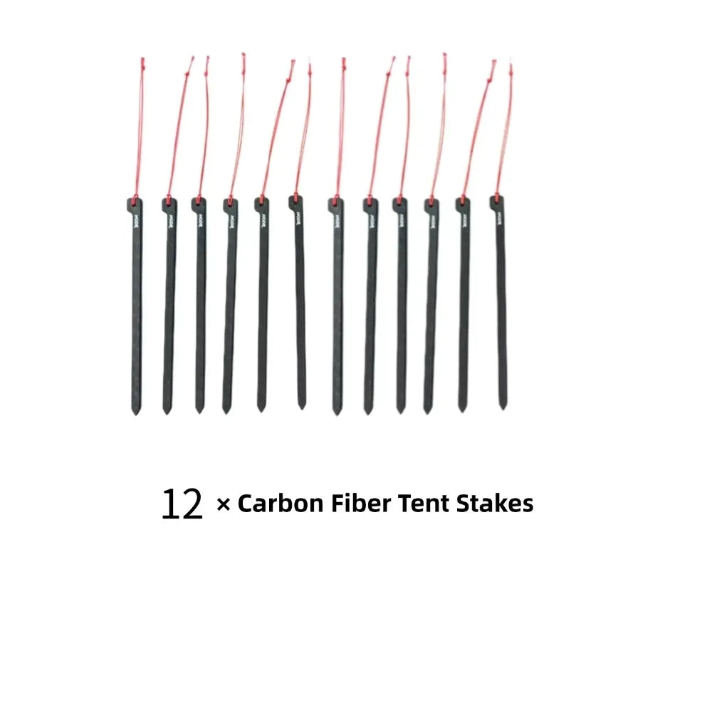 [HODR] Carbon Peg Tent Stakes Pegs Carbon Fiber 12cm 3.7g Ultralight Backpacking Tent Nails Outdoor Camping Equipment Hiking