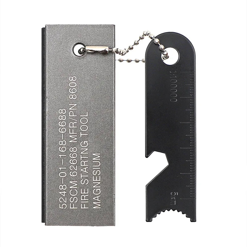 Magnesium Block Flint and Steel Survival American Style Fire Stick, Outdoor Survival Fire Ignition Stick