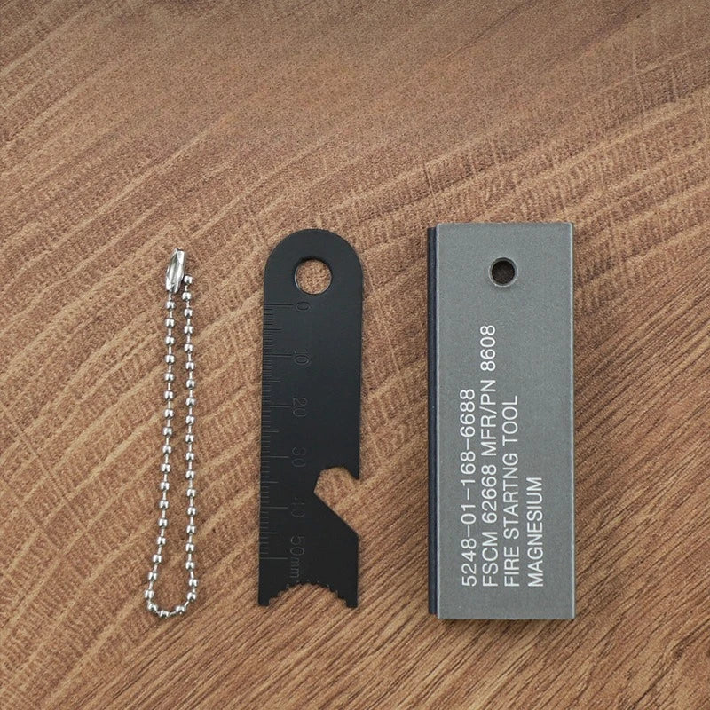 Magnesium Block Flint and Steel Survival American Style Fire Stick, Outdoor Survival Fire Ignition Stick