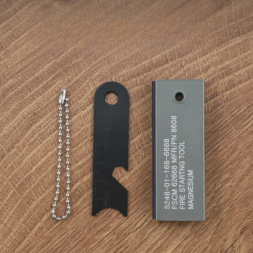 Magnesium Block Flint and Steel Survival American Style Fire Stick, Outdoor Survival Fire Ignition Stick