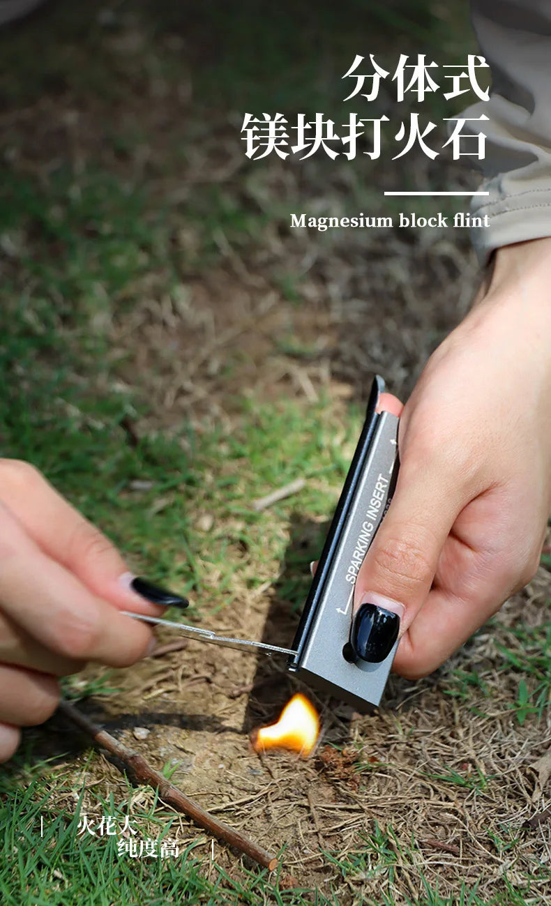 Waterproof Magnesium Flint & Steel Stick Survival Fire Starting Kit Essential Camping Outdoor Gear for Simple Outdoor Flint